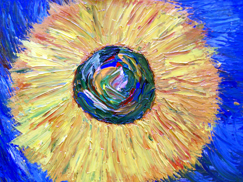 abstract of sunflower